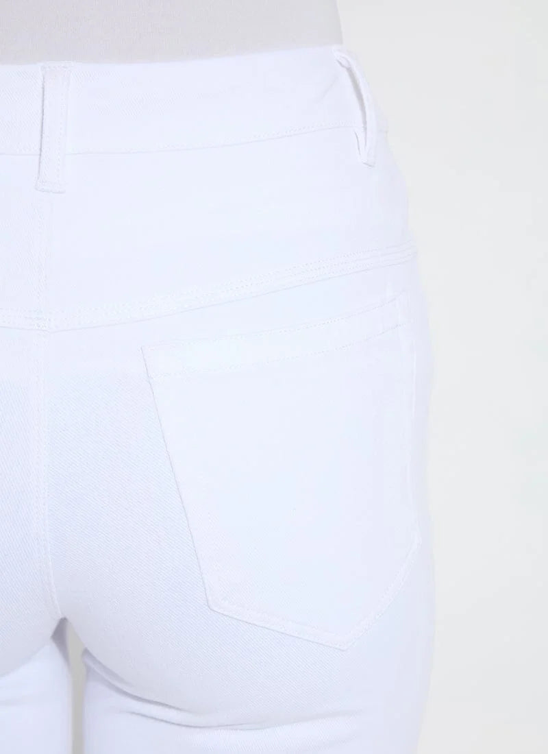 Yori Eyelet Straight Leg Crop Denim