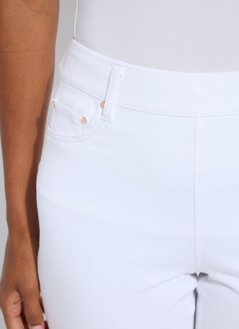 Yori Eyelet Straight Leg Crop Denim