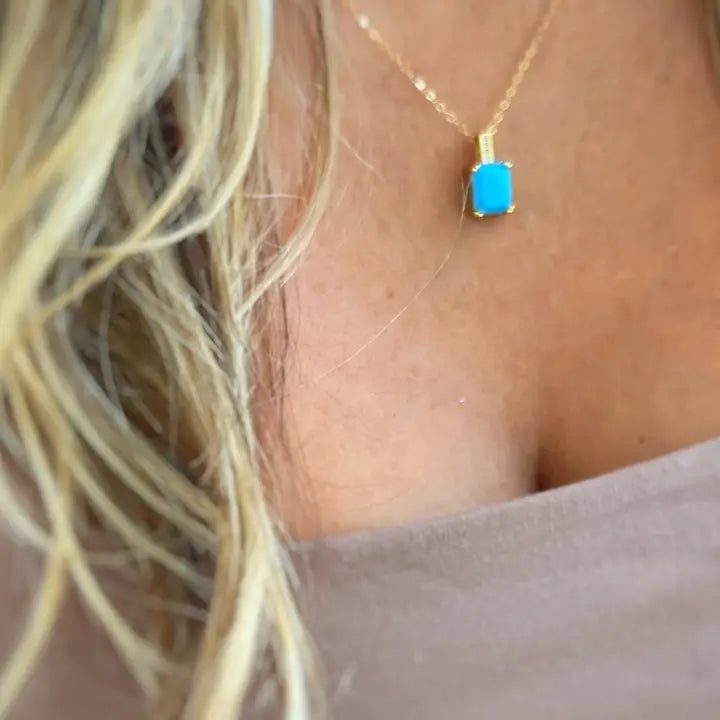 Capri Turquoise Gold Filled Necklace
