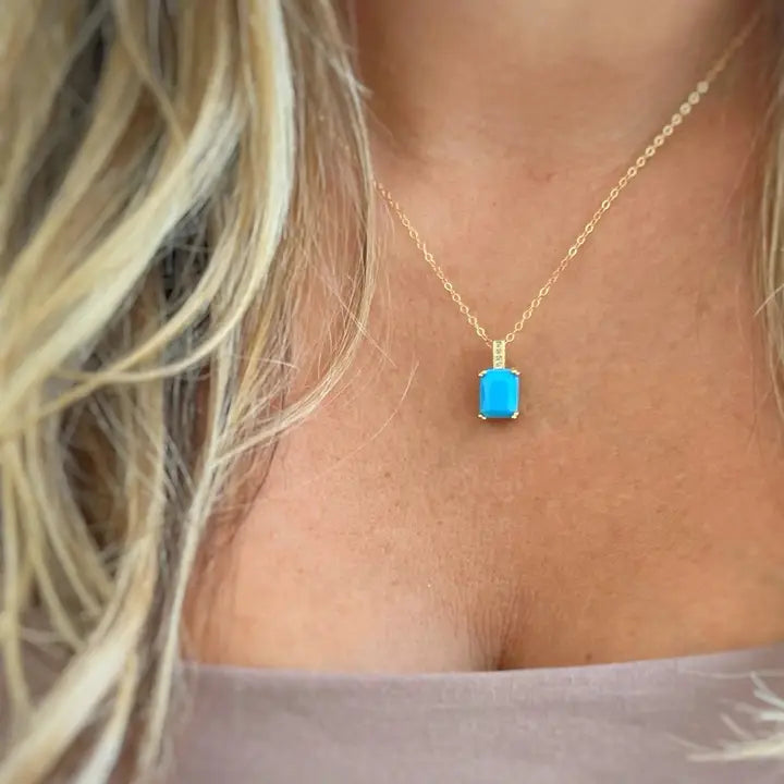 Capri Turquoise Gold Filled Necklace