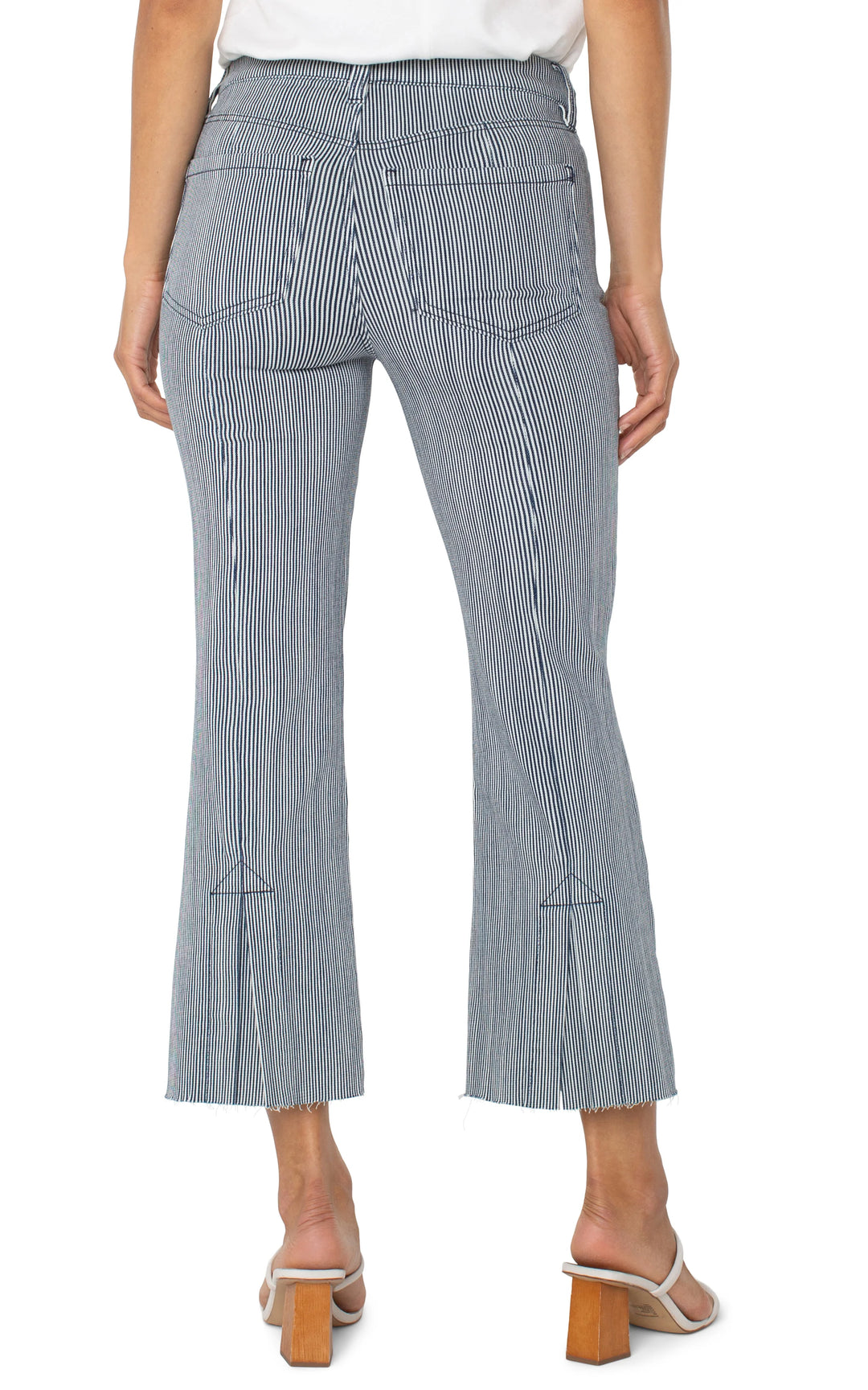 Gia Glider Crop Flare Jeans With Back Pleat