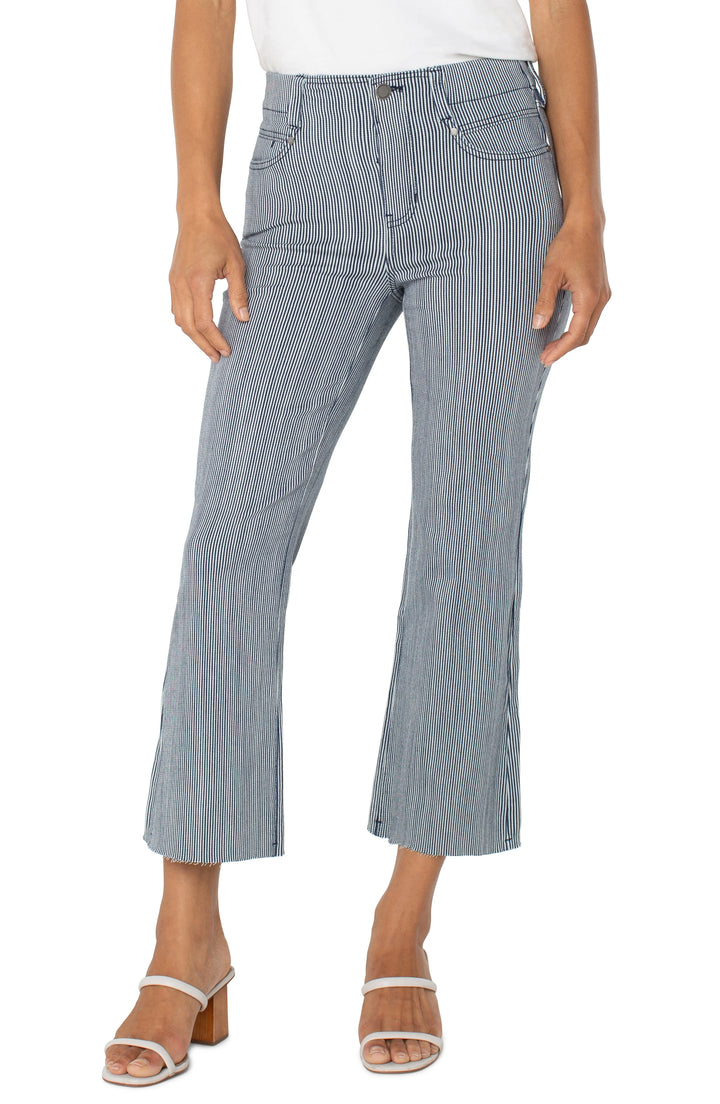 Gia Glider Crop Flare Jeans With Back Pleat