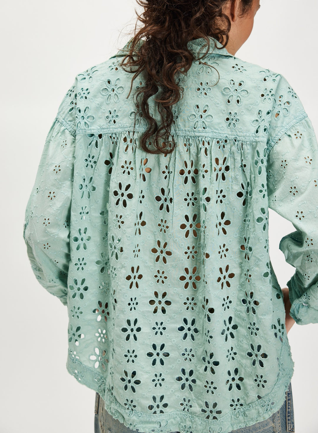 Mae Washed Eyelet Shirt