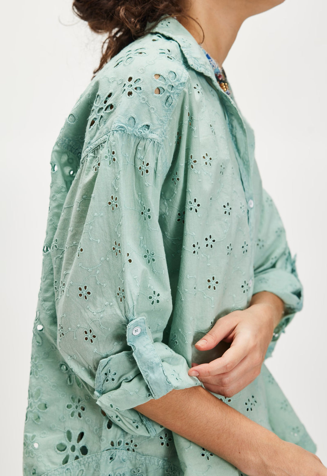 Mae Washed Eyelet Shirt