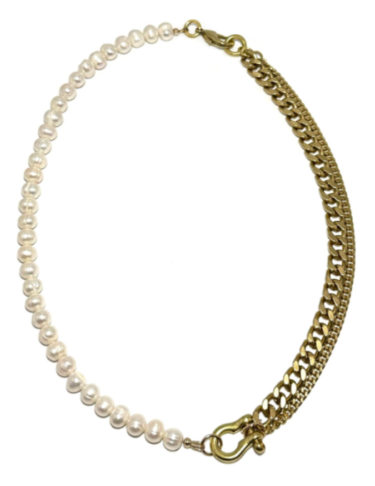 Shackle Duo: Pearl Necklace