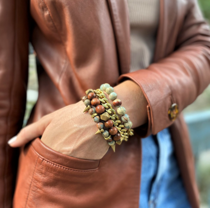 On Point: Snakeskin jasper Bracelet