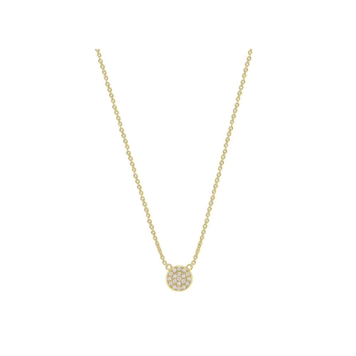 Micro Pave Circle Drop Necklace