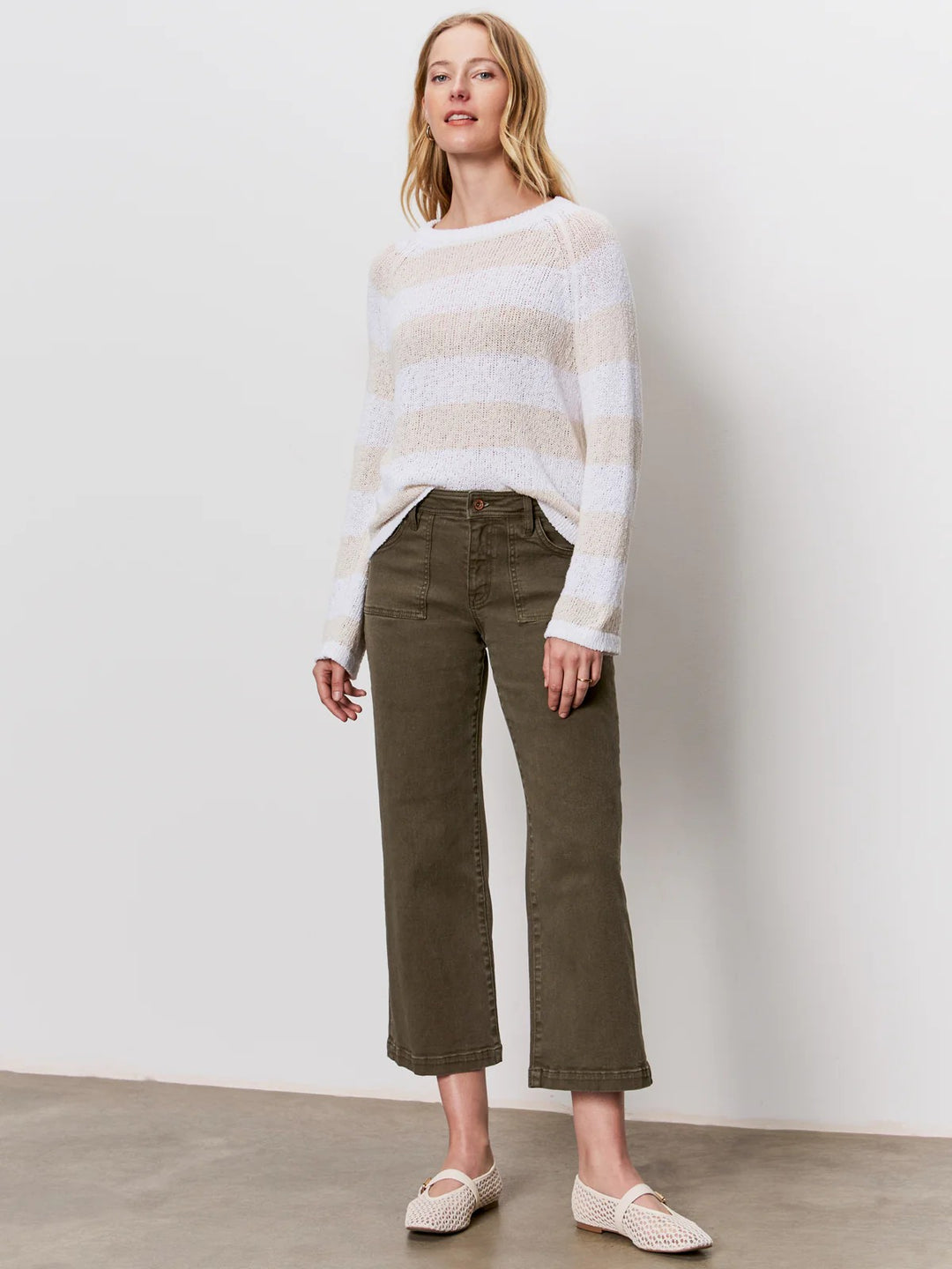 Textured Raglan Crew Sweater