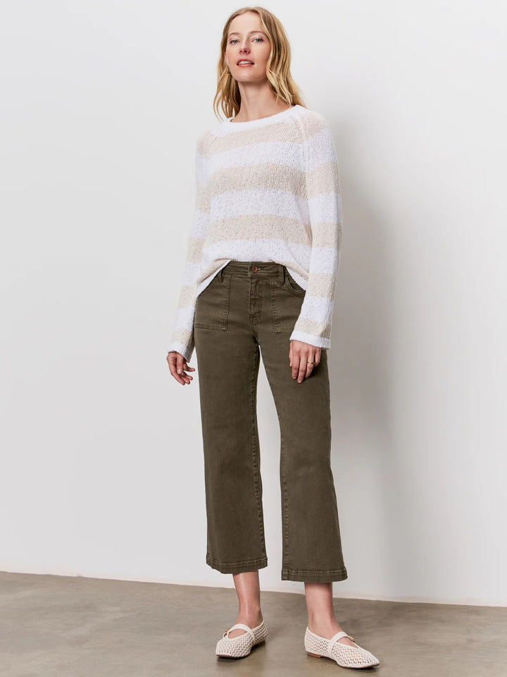 Textured Raglan Crew Sweater