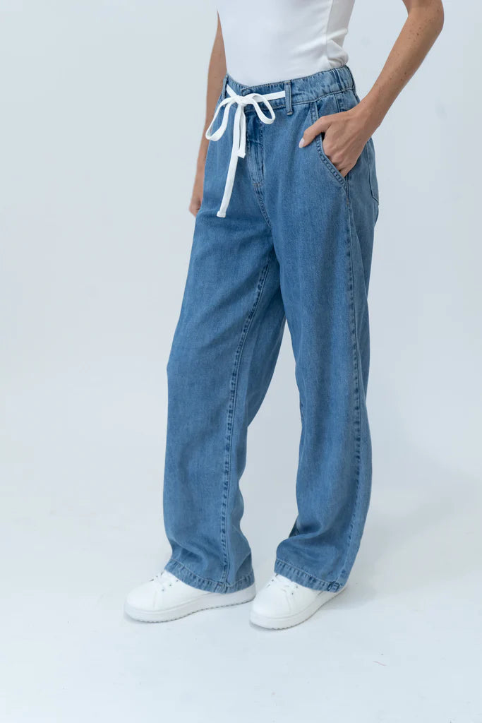 Wherever Denim Drawstring Denim Jogger