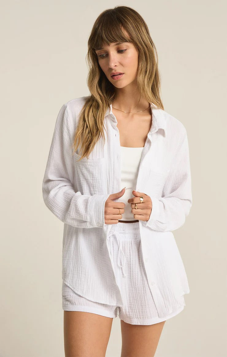 Kaili Button Up Gauze Top