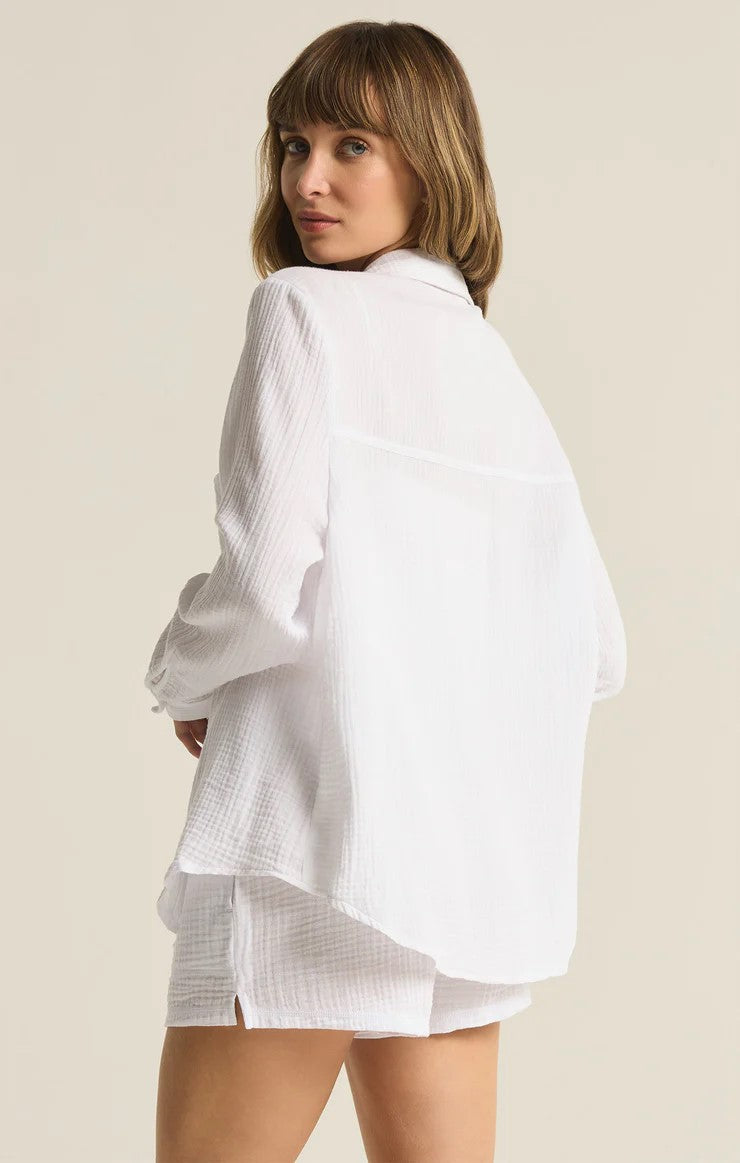 Kaili Button Up Gauze Top