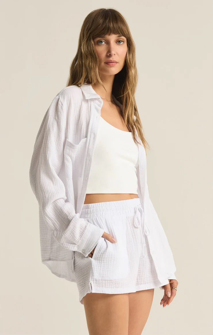 Kaili Button Up Gauze Top