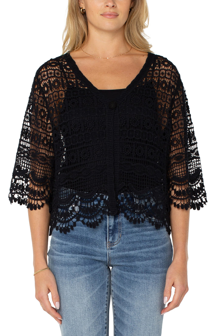 Short Sleeve Lace Bolero