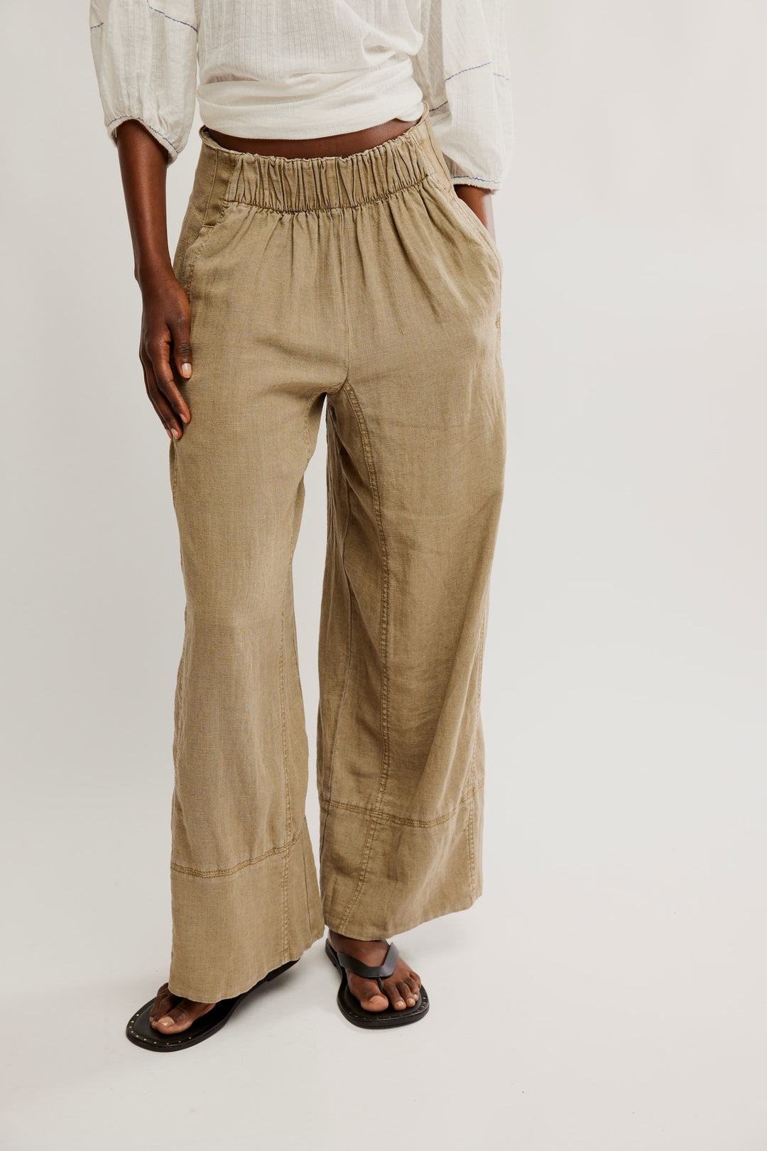 Day's End Linen Pull-On Pants