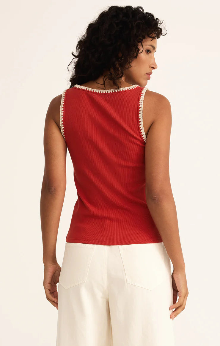 Jaidynn Whipstitch Rib Tank