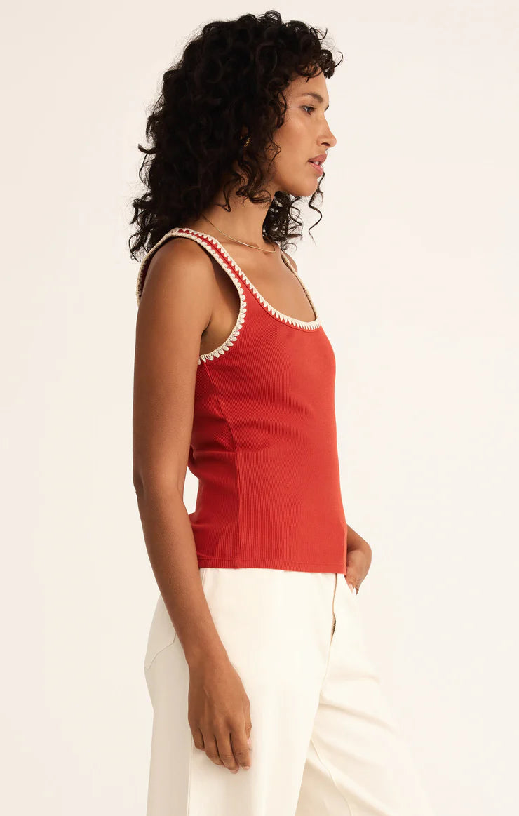 Jaidynn Whipstitch Rib Tank