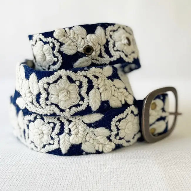 Embroidered Wool Belt