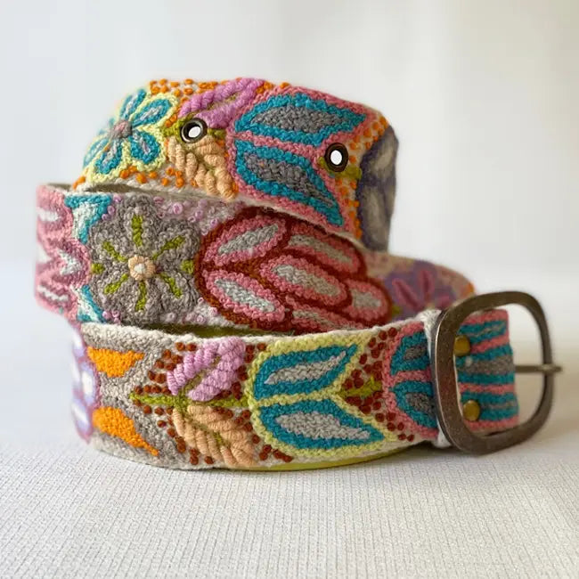 Embroidered Wool Belt