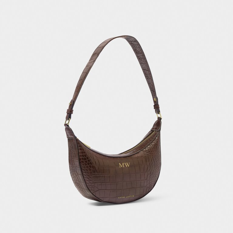 Marni Faux Croc Shoulder Bag